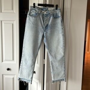Gag&Bone Nina high rise shorty cigarette jeans in color Mica like new condition